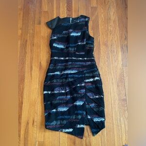 Rag & Bone Black Multi Colored Textured Dress